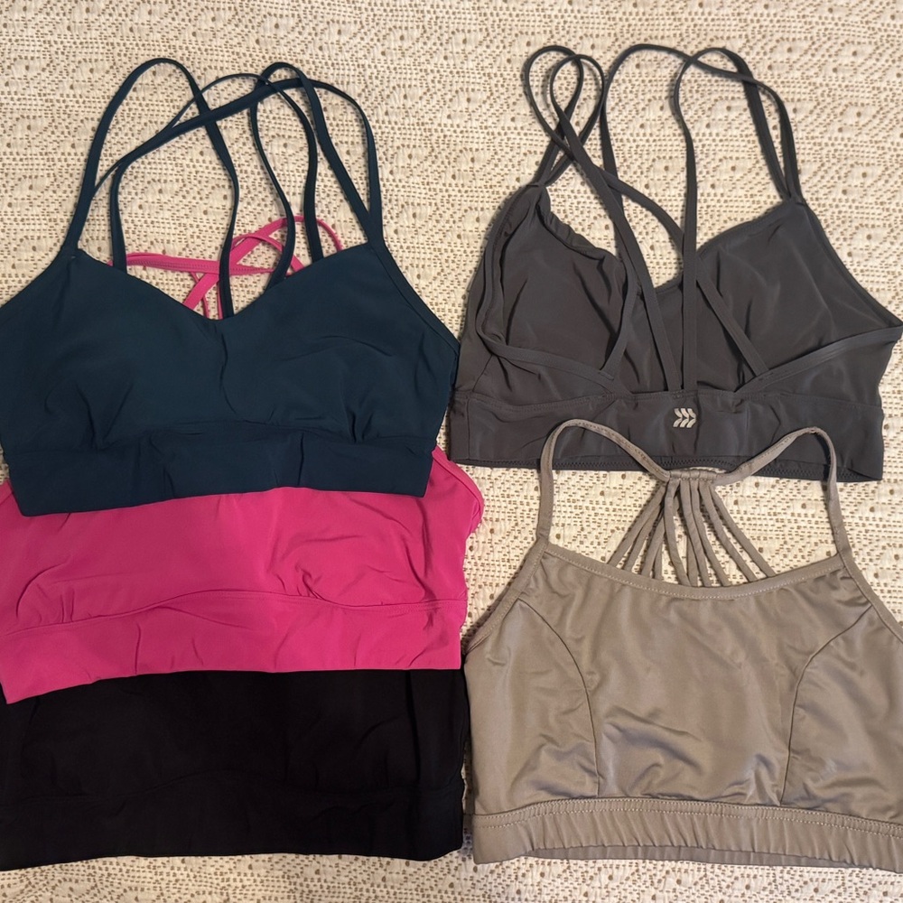 Lot of All in Motion sports bras- size M - Pink, Gray, Black, Teal, Taupe